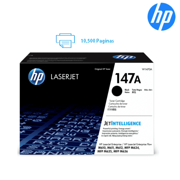 HP 147A Noir - Toner HP LaserJet d'origine (W1470A)