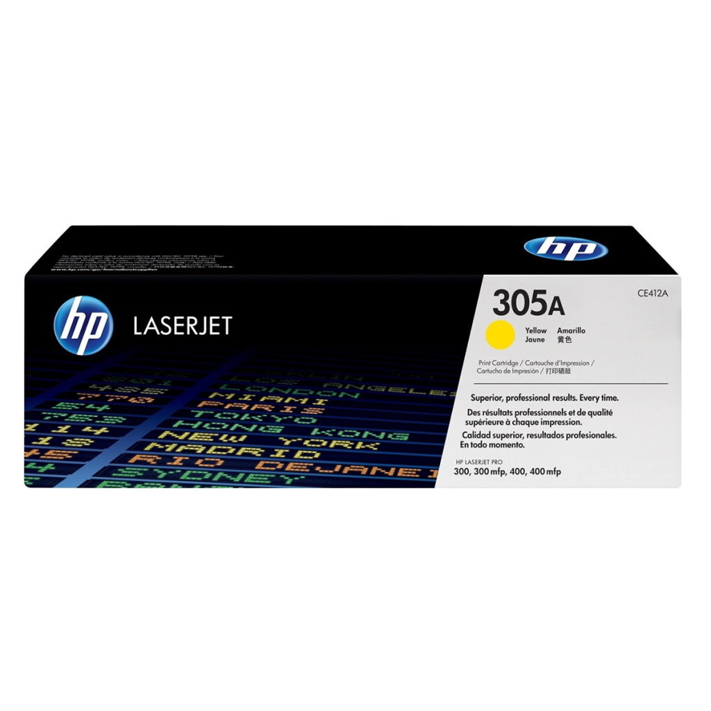 HP 305A Jaune (CE412A) - Toner HP LaserJet d'origine yaratech.ma